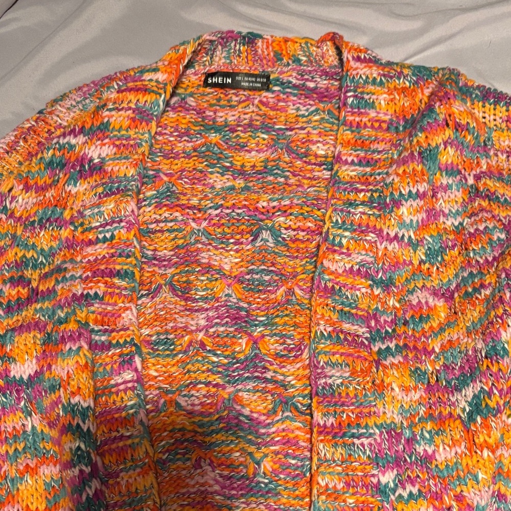 SHEIN Colorful Knit Cardigan